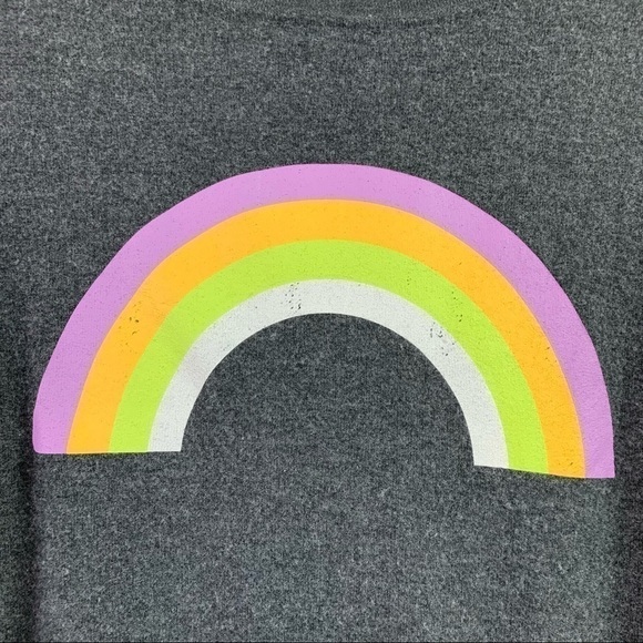 𝅺wildfox Gray Over the Rainbow BBJ Sweatshirt XS - Picture 2 of 9